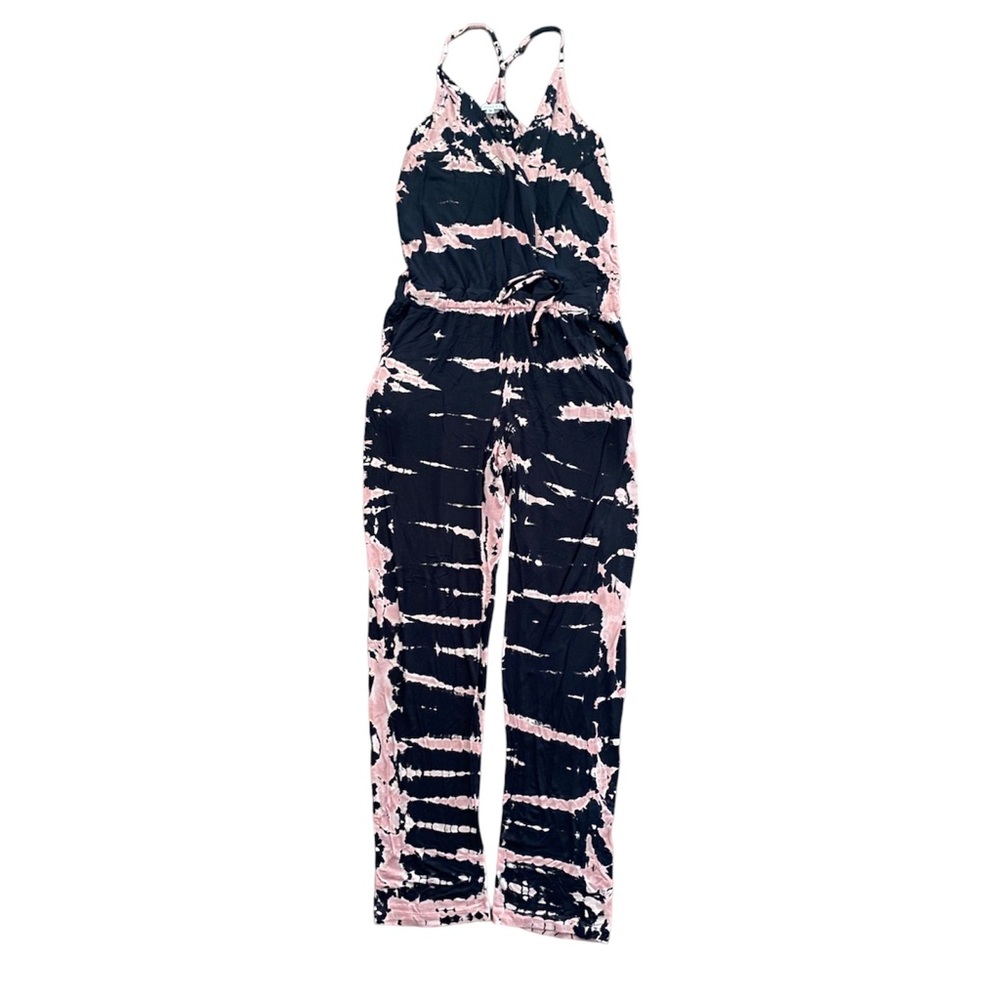 🆕 YFB Young, Fabulous and Broke Tie Dye Navy, Pink & White Chrissy Jumpuit